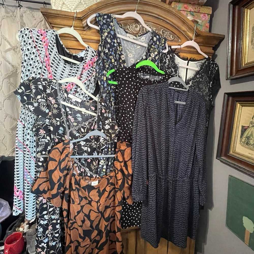 Dress Bundle  Lot of 7 Dresses  ALL LARGE LOFt, D… - image 1