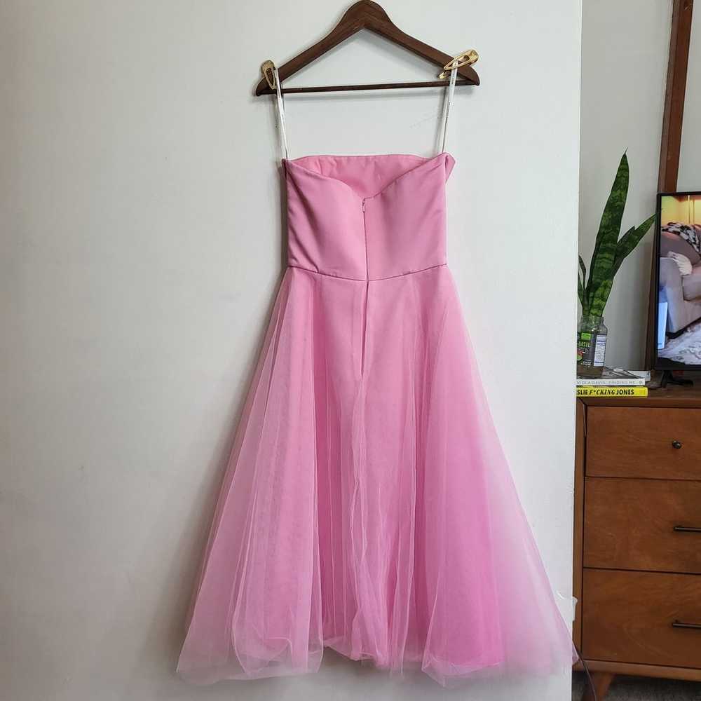Dessy Collection pink strapless dress - image 2