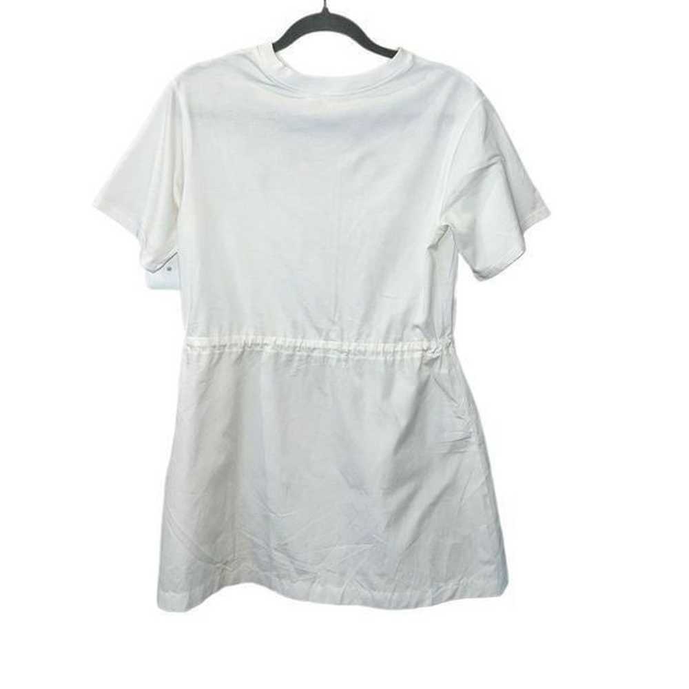 See by Chloe Drawstring T-Shirt Dress White Embro… - image 5