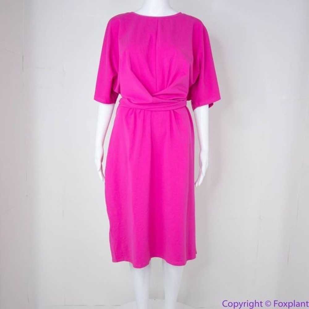 NEW Eloquii Pink Cross Front Flutter Sleeve Dress… - image 2