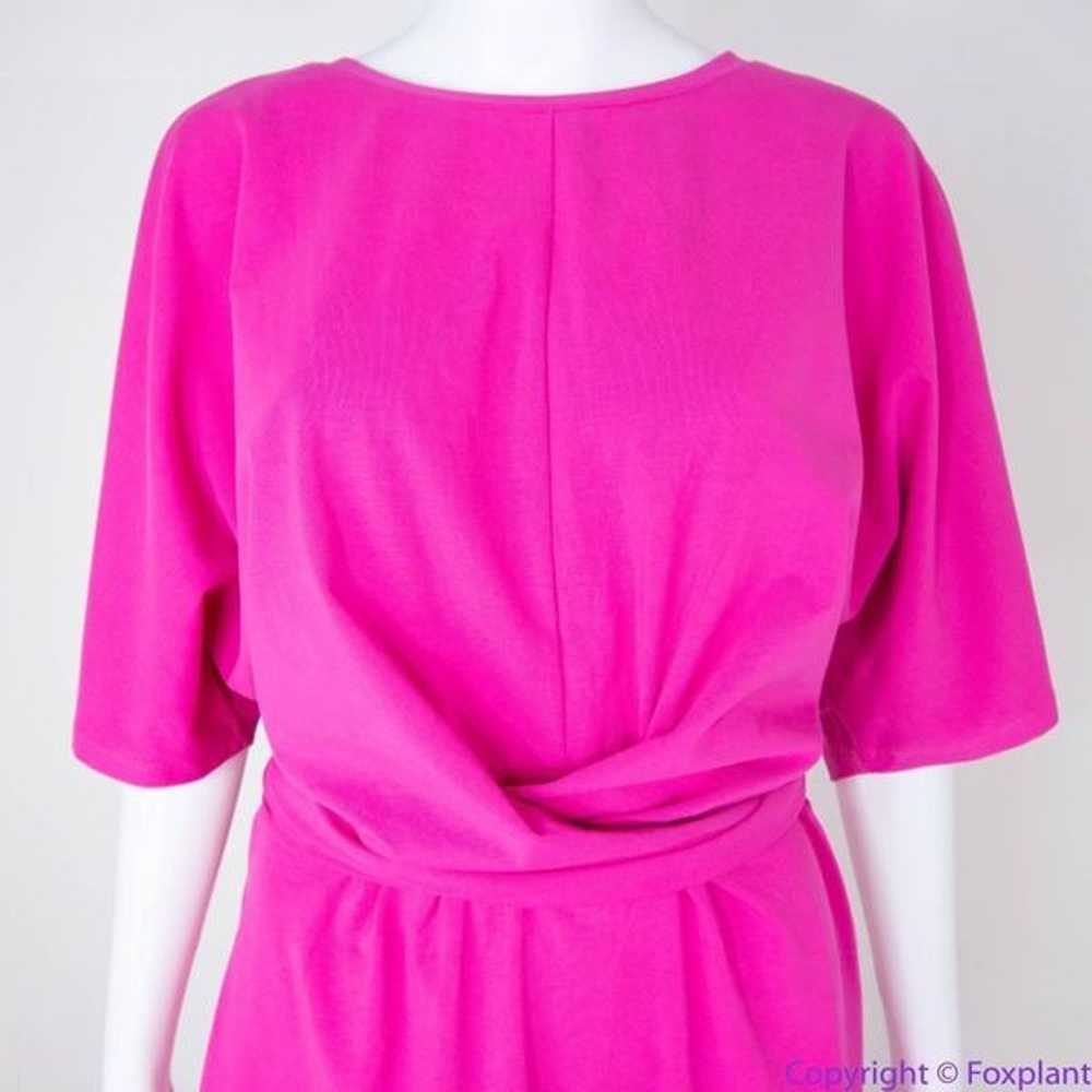 NEW Eloquii Pink Cross Front Flutter Sleeve Dress… - image 3