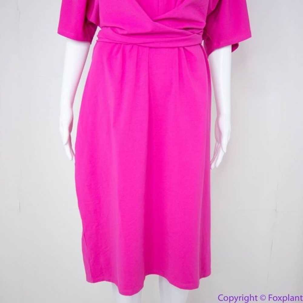 NEW Eloquii Pink Cross Front Flutter Sleeve Dress… - image 4