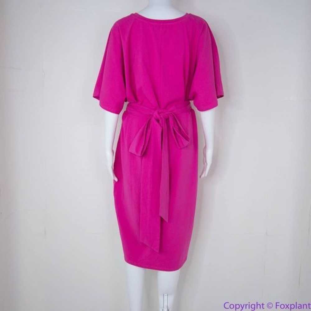 NEW Eloquii Pink Cross Front Flutter Sleeve Dress… - image 5