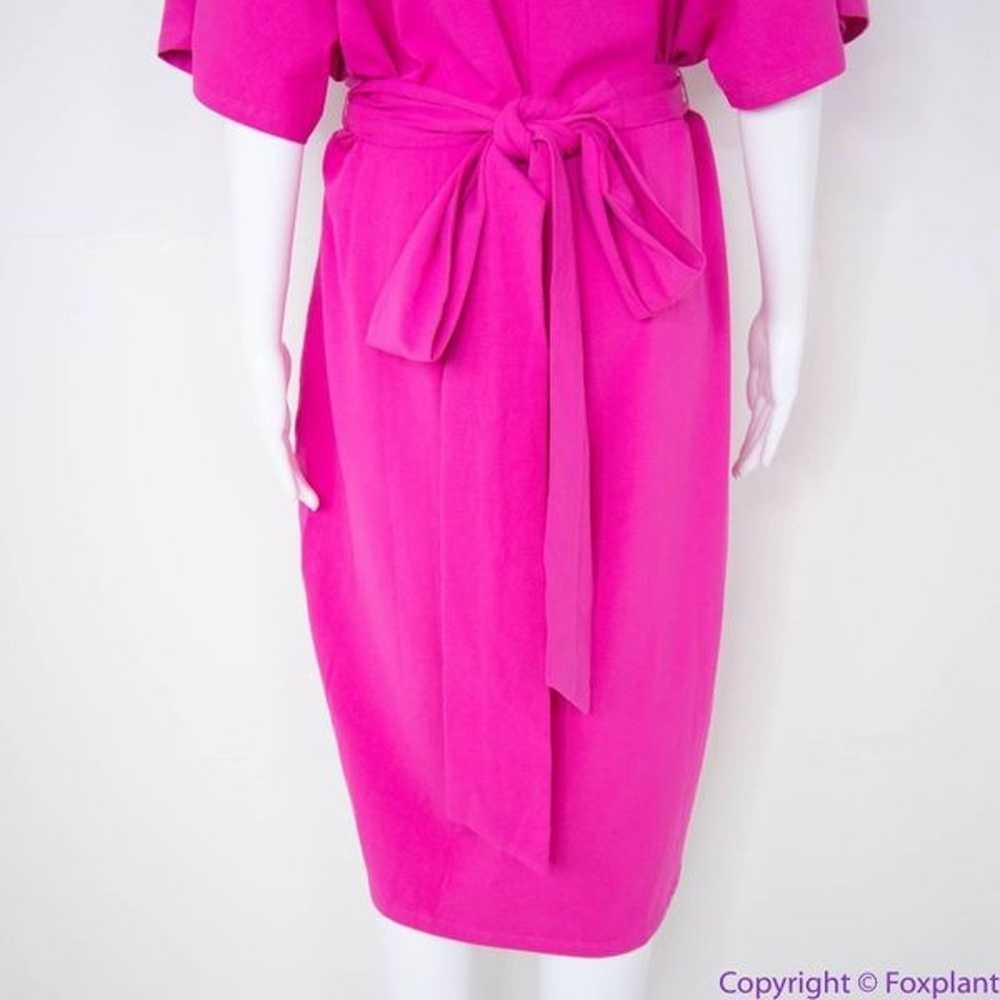 NEW Eloquii Pink Cross Front Flutter Sleeve Dress… - image 7