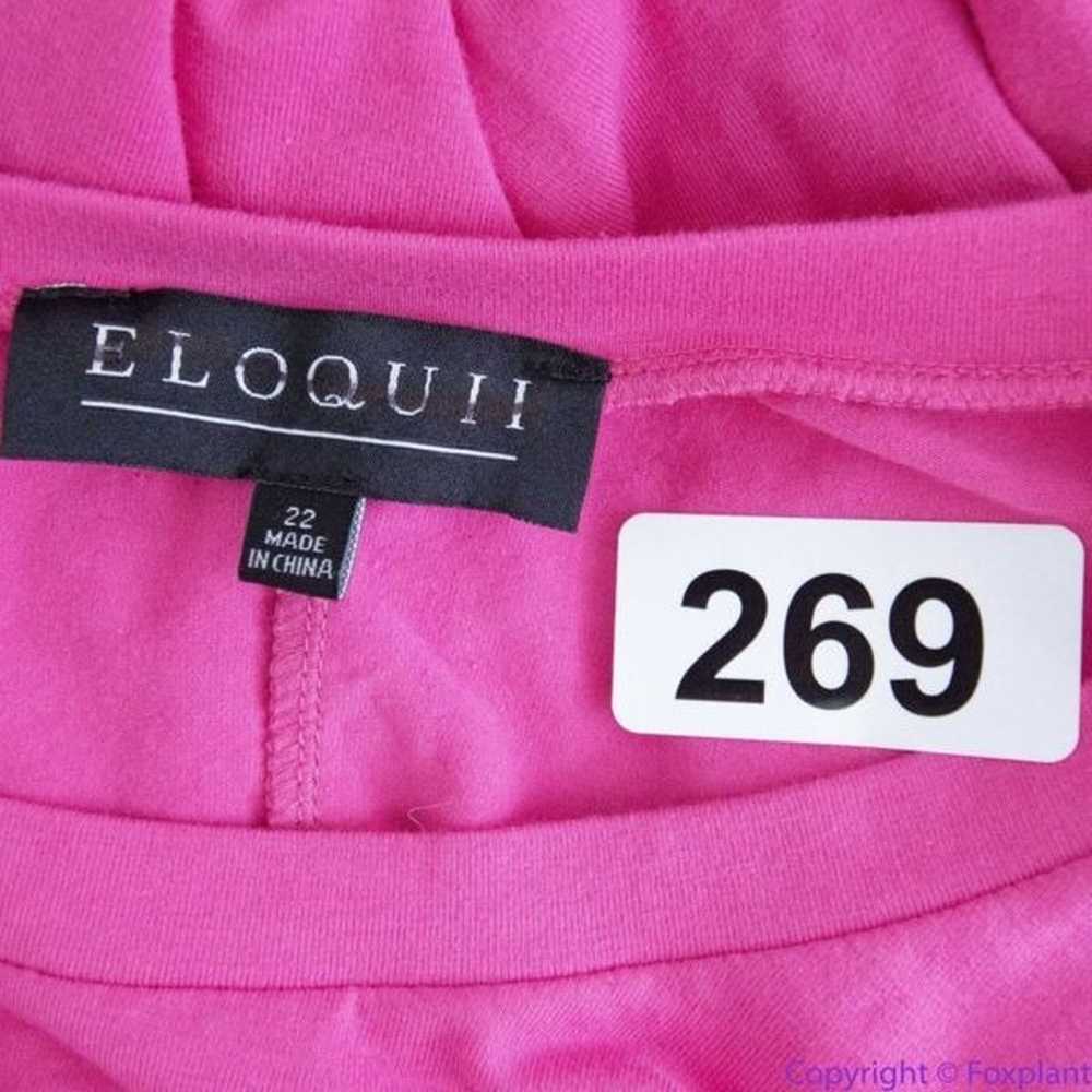 NEW Eloquii Pink Cross Front Flutter Sleeve Dress… - image 9