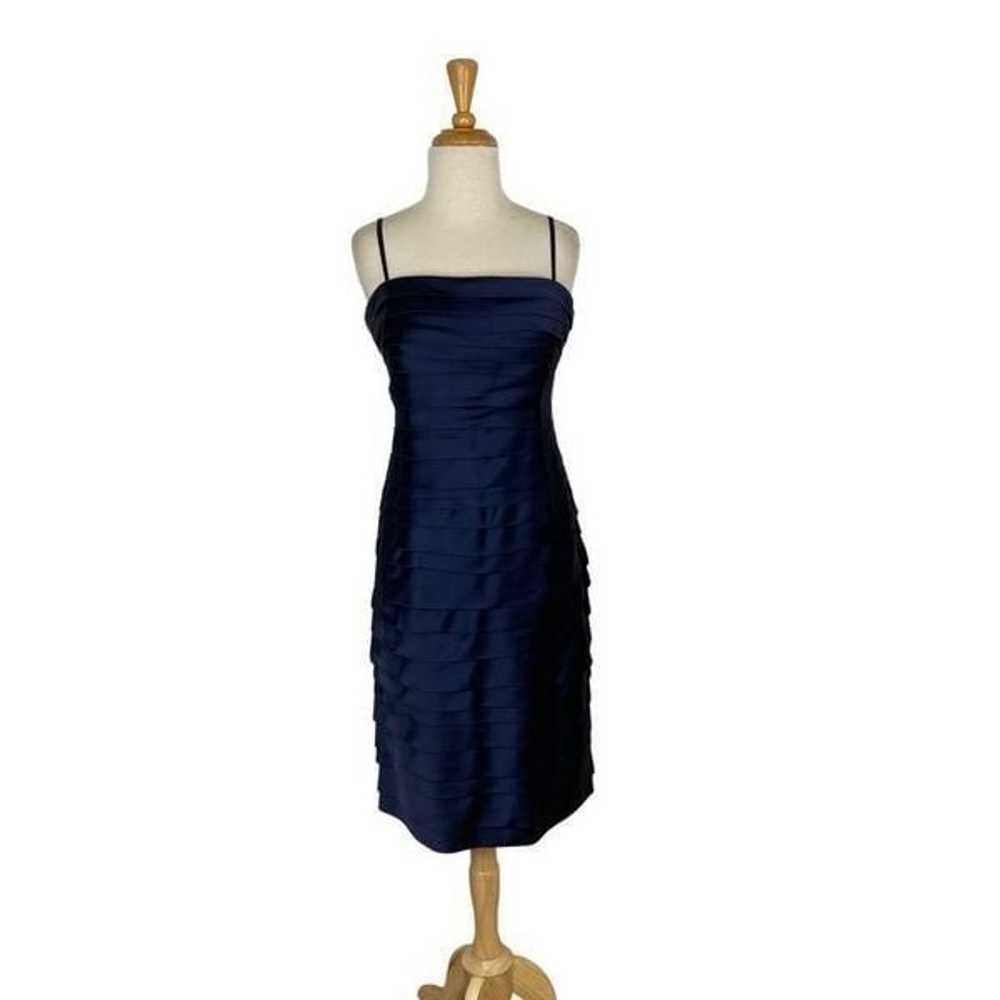 Calvin Klein M VTG 12 Navy Bandage Dress Sleevele… - image 1