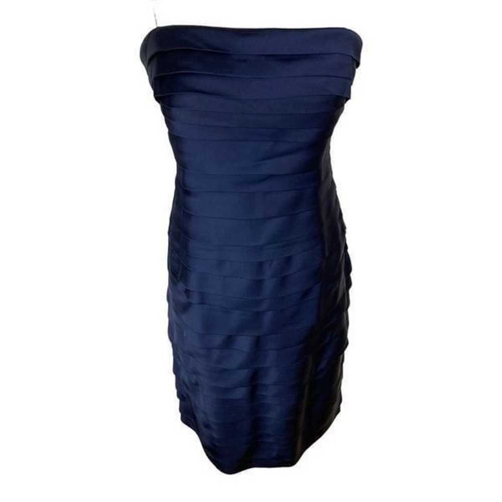 Calvin Klein M VTG 12 Navy Bandage Dress Sleevele… - image 2