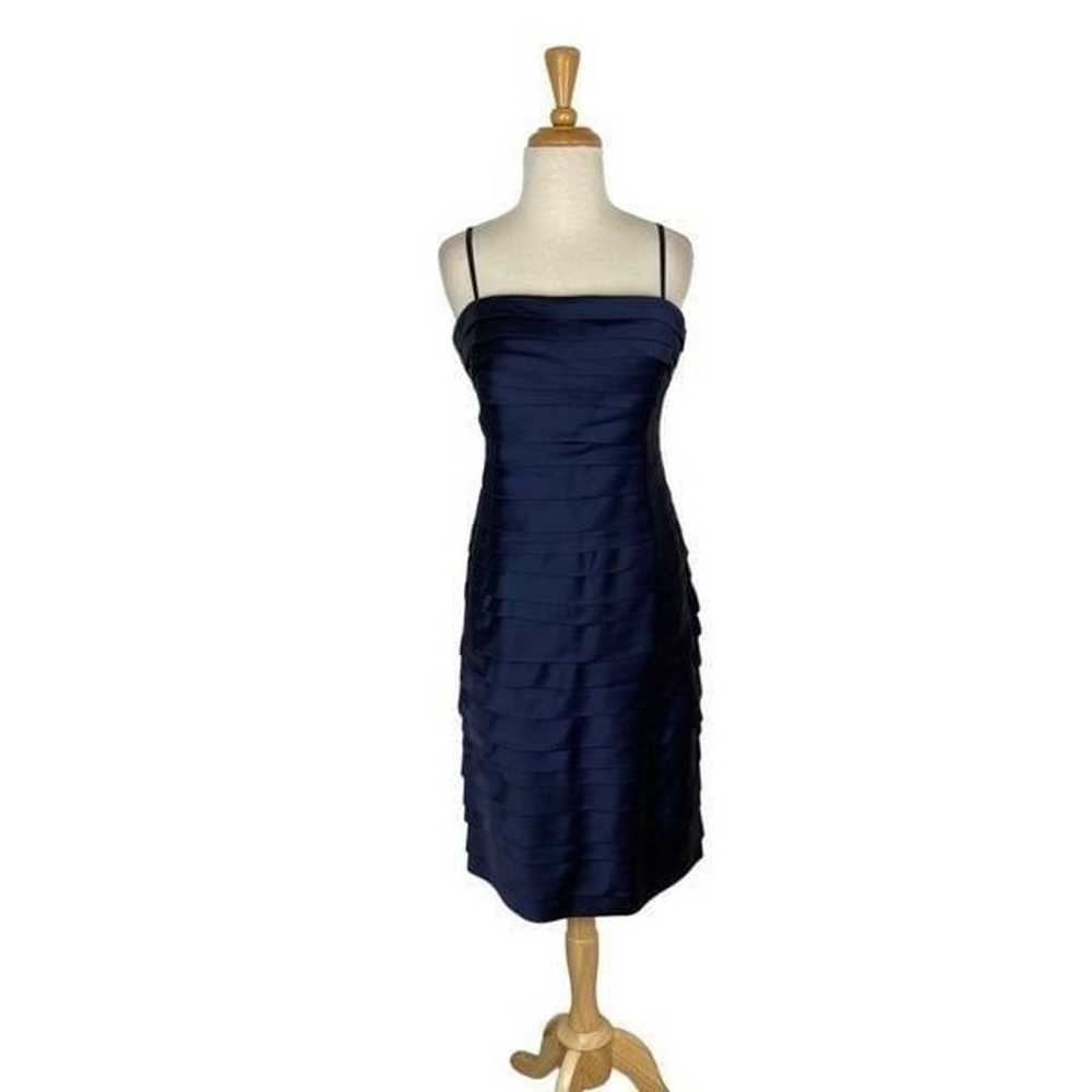 Calvin Klein M VTG 12 Navy Bandage Dress Sleevele… - image 3