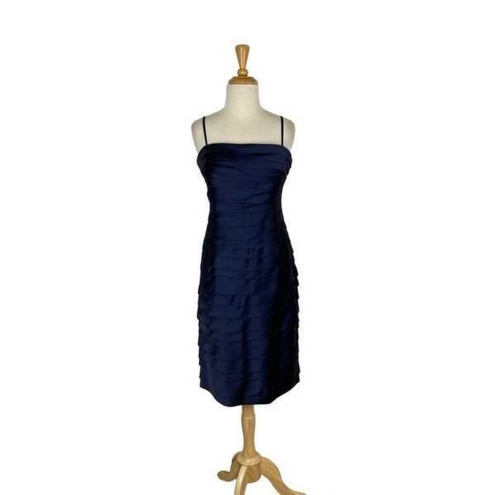 Calvin Klein M VTG 12 Navy Bandage Dress Sleevele… - image 9