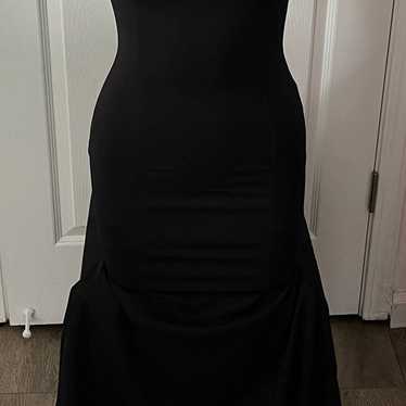 Lulus Black Beaded Halter Floor Length Dress Women