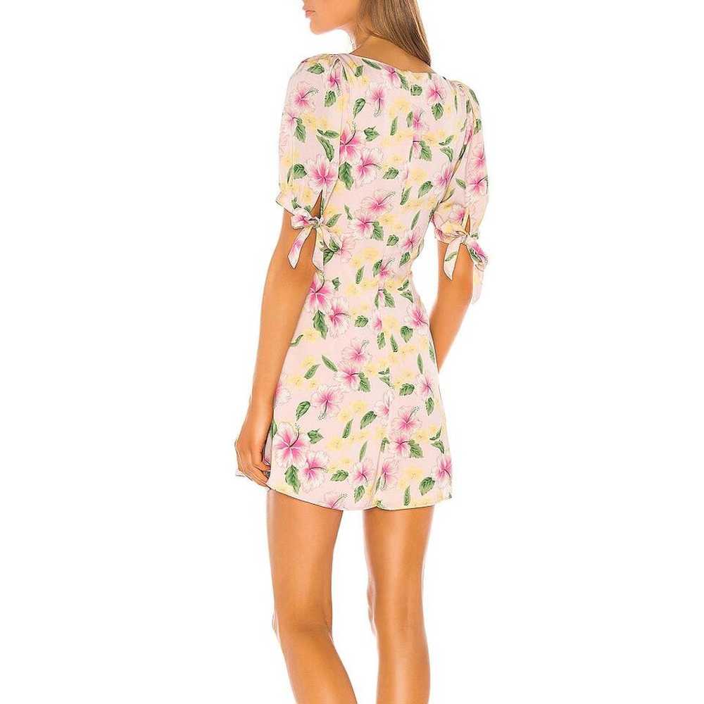 LPA Serafina Dress Layla Floral Print Pink Puff S… - image 3