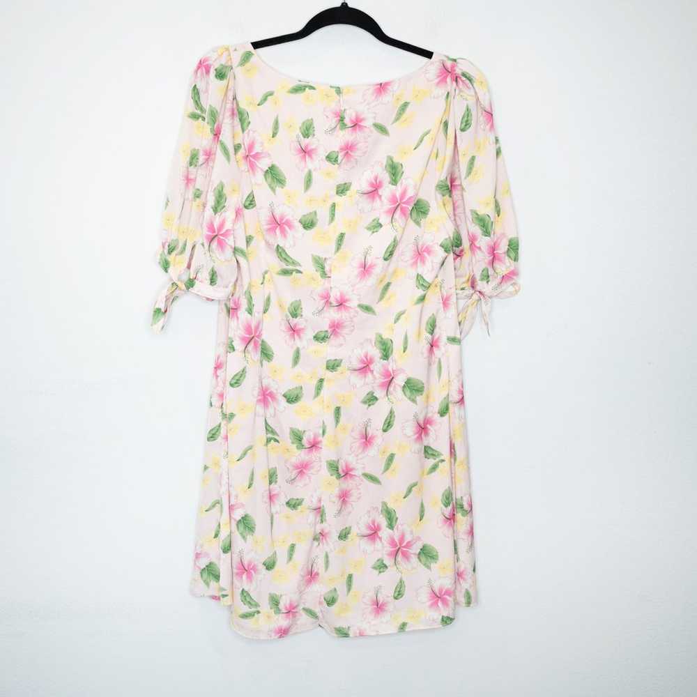 LPA Serafina Dress Layla Floral Print Pink Puff S… - image 4