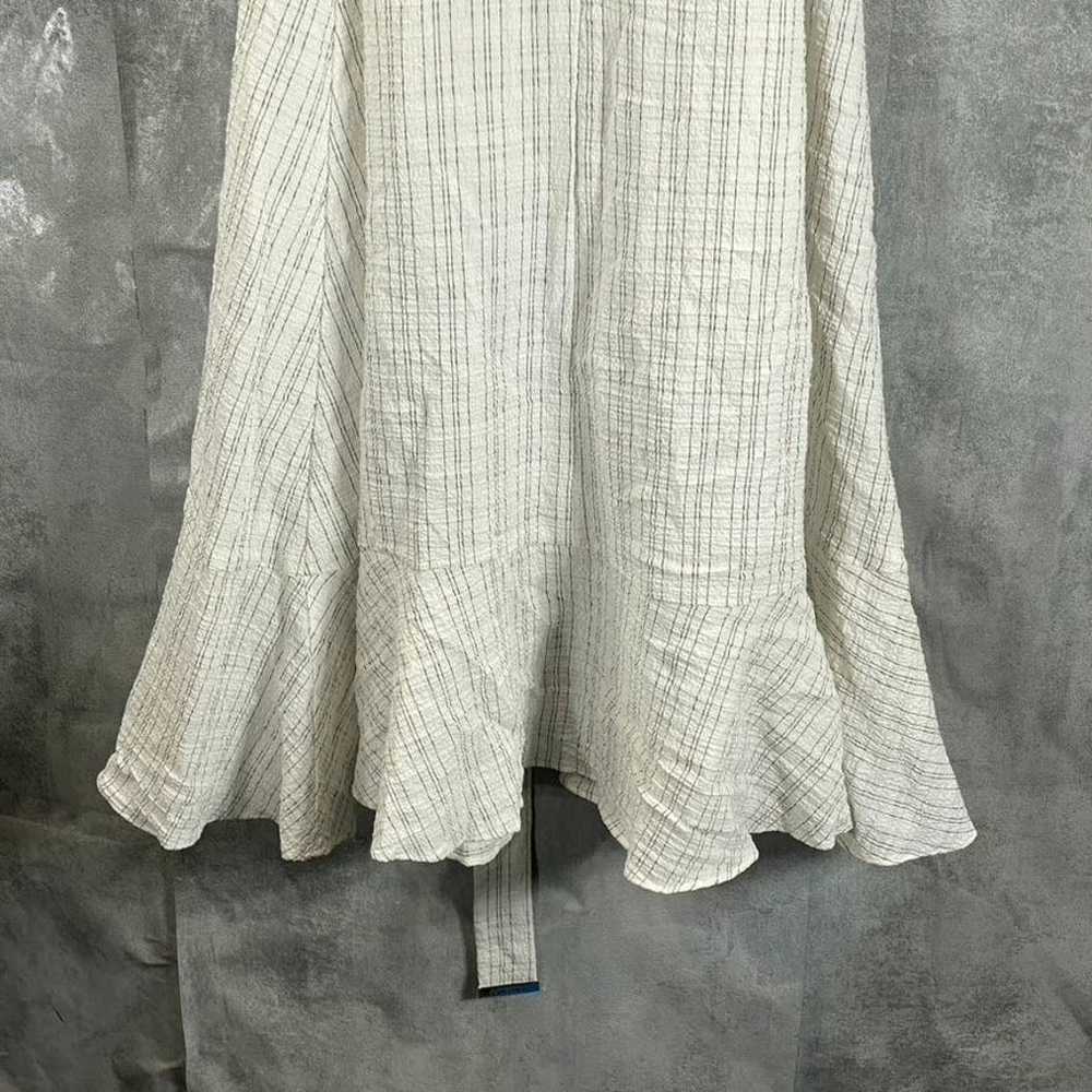 CALVIN KLEIN Women's White Pinstripe Textured Ruf… - image 8