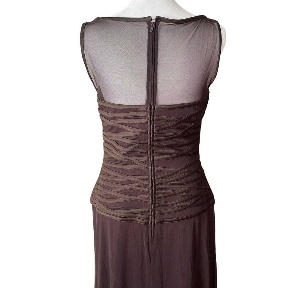 Tadashi 8 Gown Long Dress Dark Brown Sleeveless M… - image 10