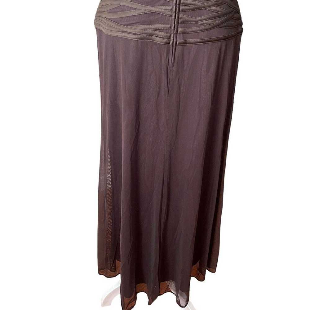 Tadashi 8 Gown Long Dress Dark Brown Sleeveless M… - image 11