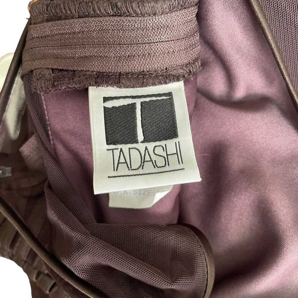 Tadashi 8 Gown Long Dress Dark Brown Sleeveless M… - image 2