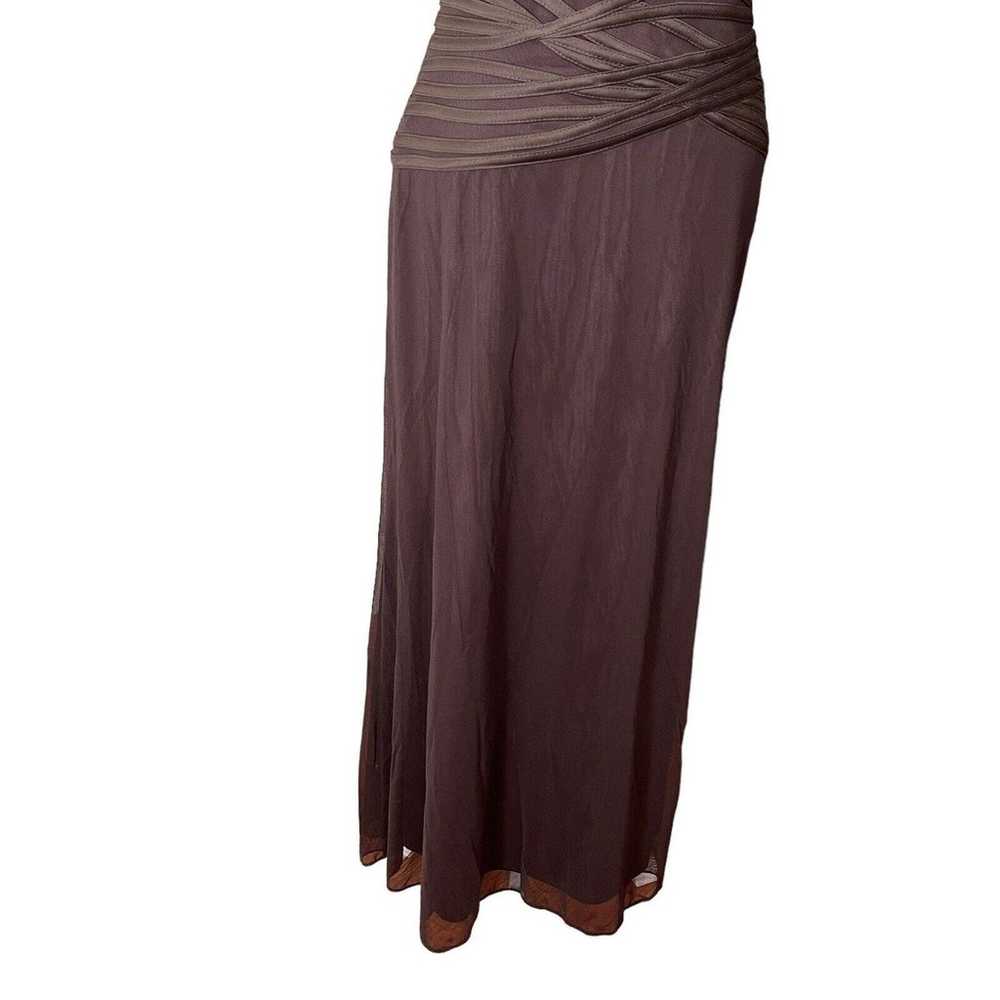 Tadashi 8 Gown Long Dress Dark Brown Sleeveless M… - image 7