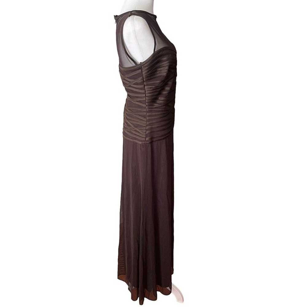 Tadashi 8 Gown Long Dress Dark Brown Sleeveless M… - image 8