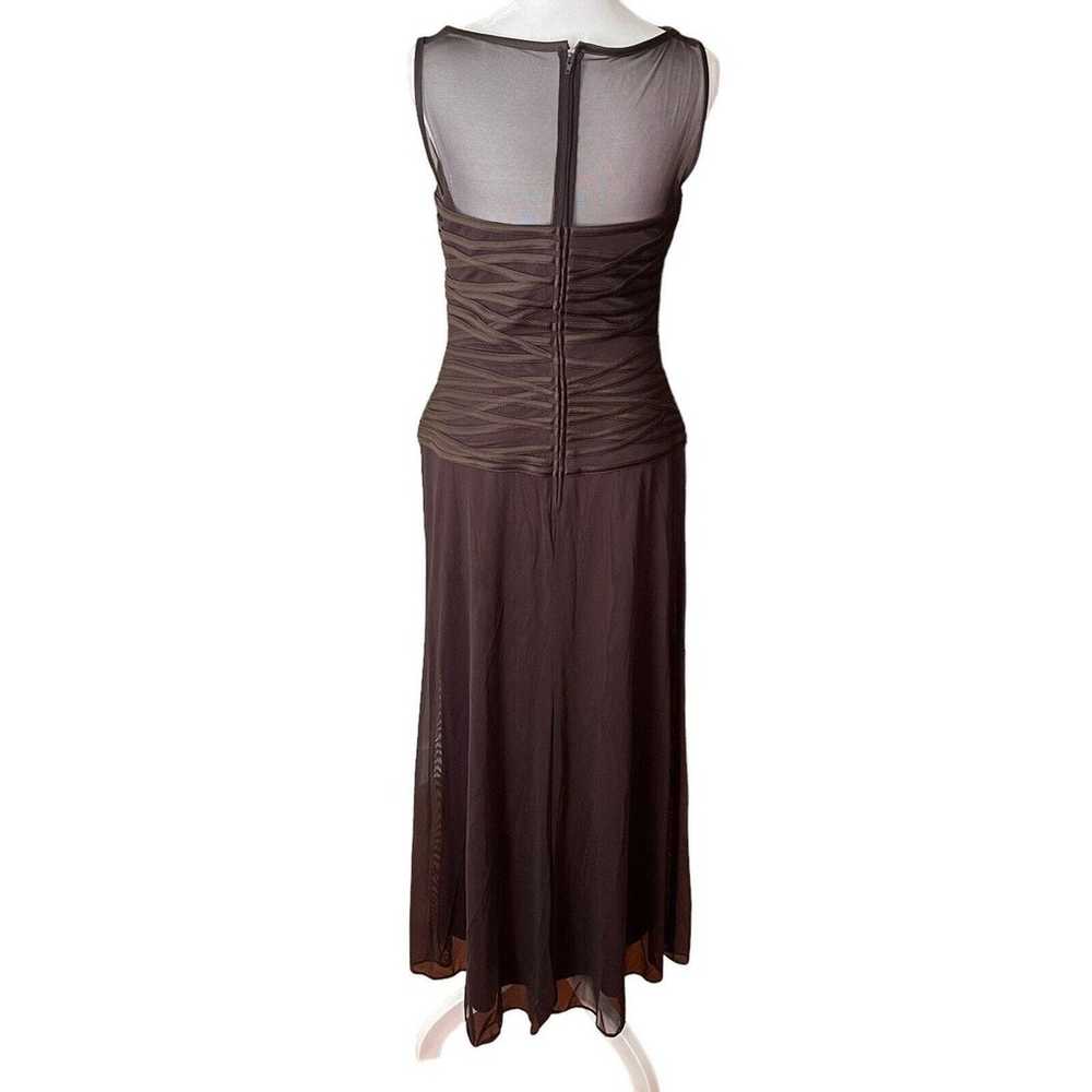 Tadashi 8 Gown Long Dress Dark Brown Sleeveless M… - image 9