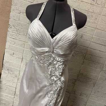 Nightway White Beaded Prom/Formal Dress 10