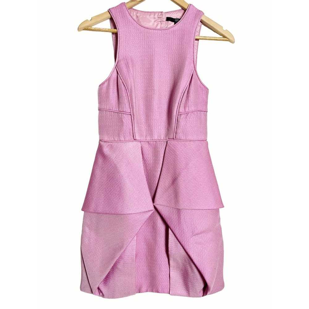 TIBI Simona Sleeveless Pink Origami Dress Size 0 - image 2