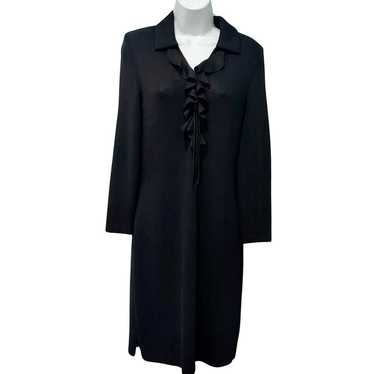 Vintage St. John Evening 80s Black Long Sleeve Ru… - image 1