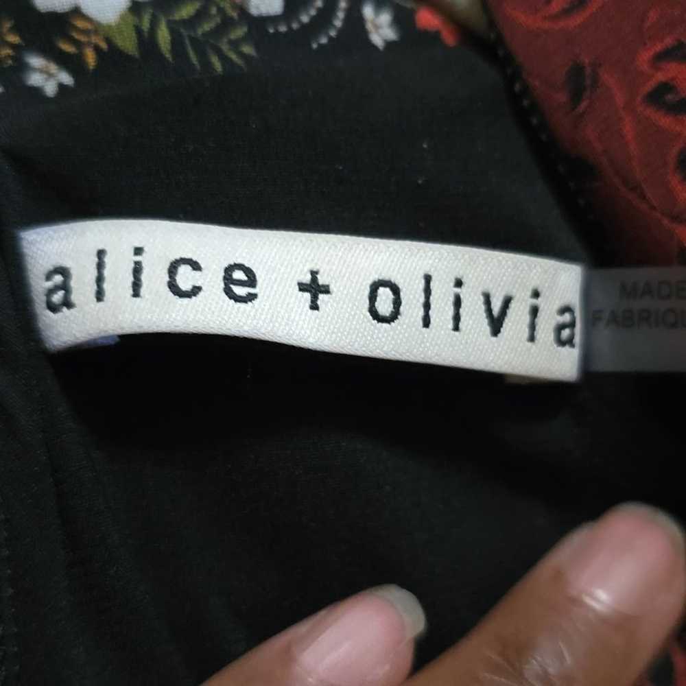 ALICE + Olivia Shawn Jumpsuit Belted Floral Size … - image 9