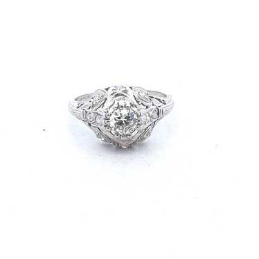 Antique Platinum Art Deco Diamond Ring