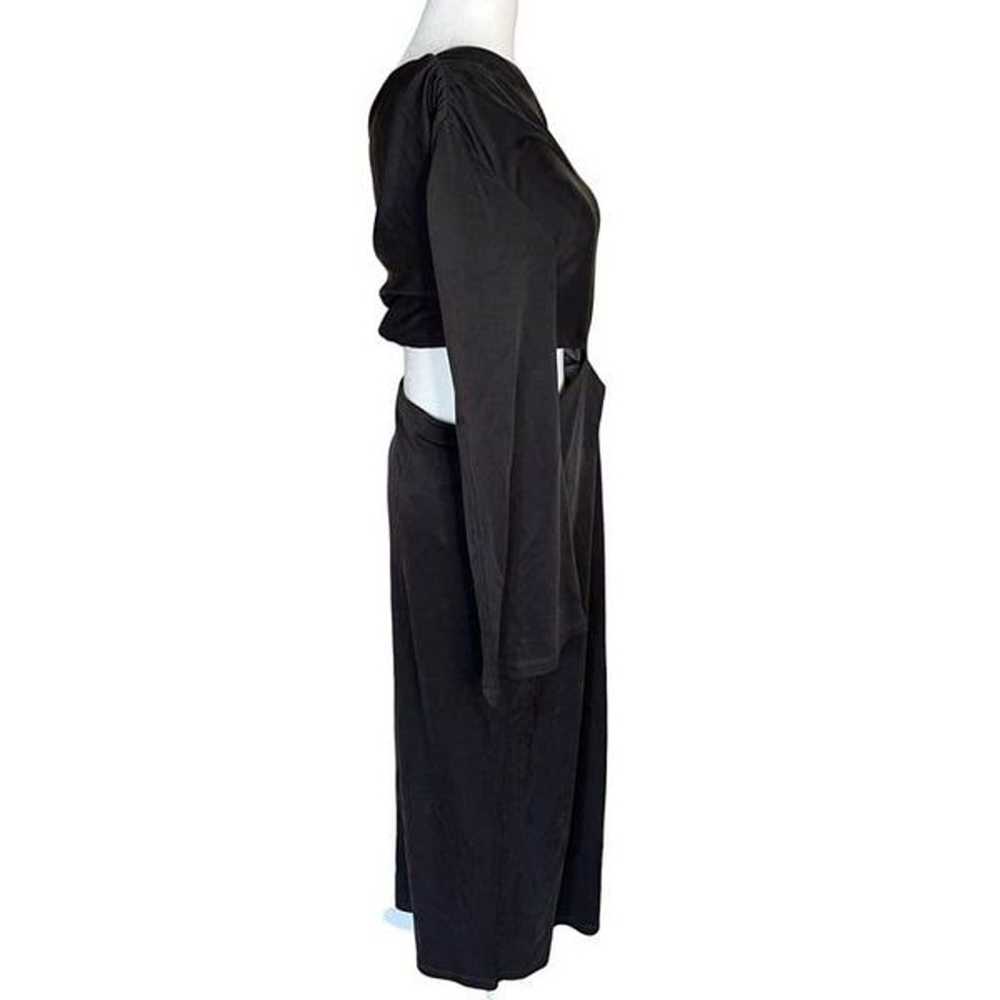 Something Navy One Shoulder Gown in Black Medium … - image 5