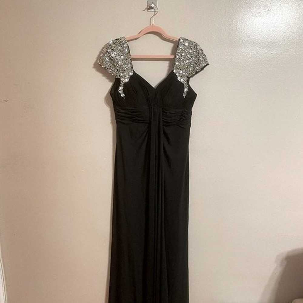GLOW Black Sparkly Shoulder Dress - image 1