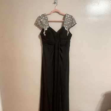 GLOW Black Sparkly Shoulder Dress - image 1