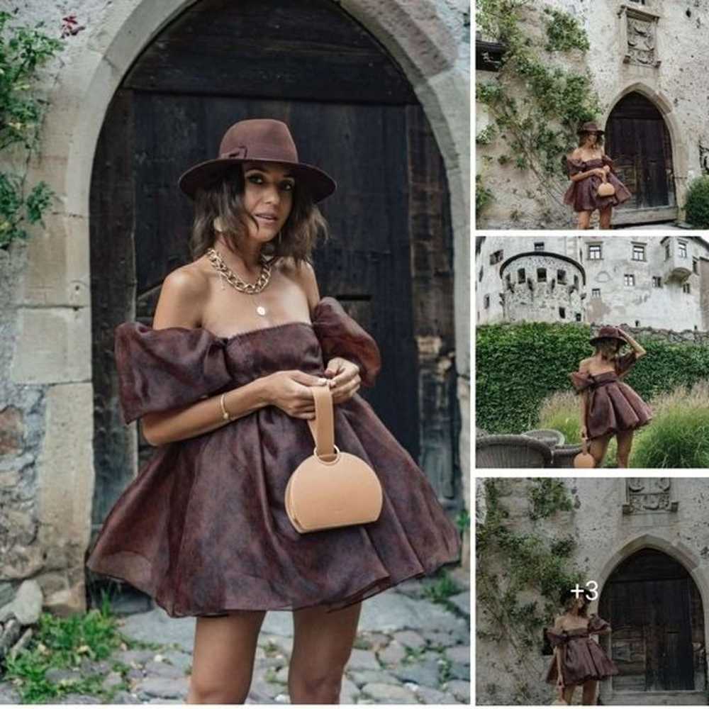 Selkie The Bordeaux Puff Dress Claudia Collection… - image 3