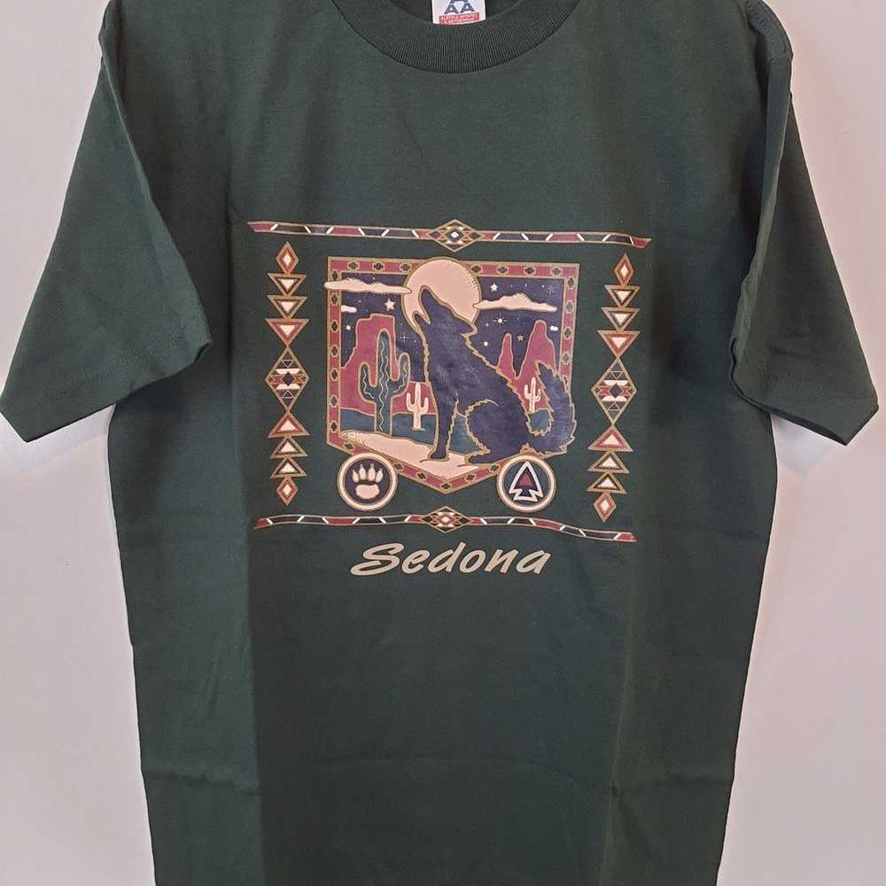 Vintage Dea Sedona Arizona Wolf Graphic Shirt Men… - image 1