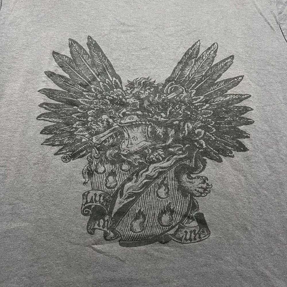 Vintage Mens Y2k Skull Eagles T Shirt Sz Medium G… - image 2