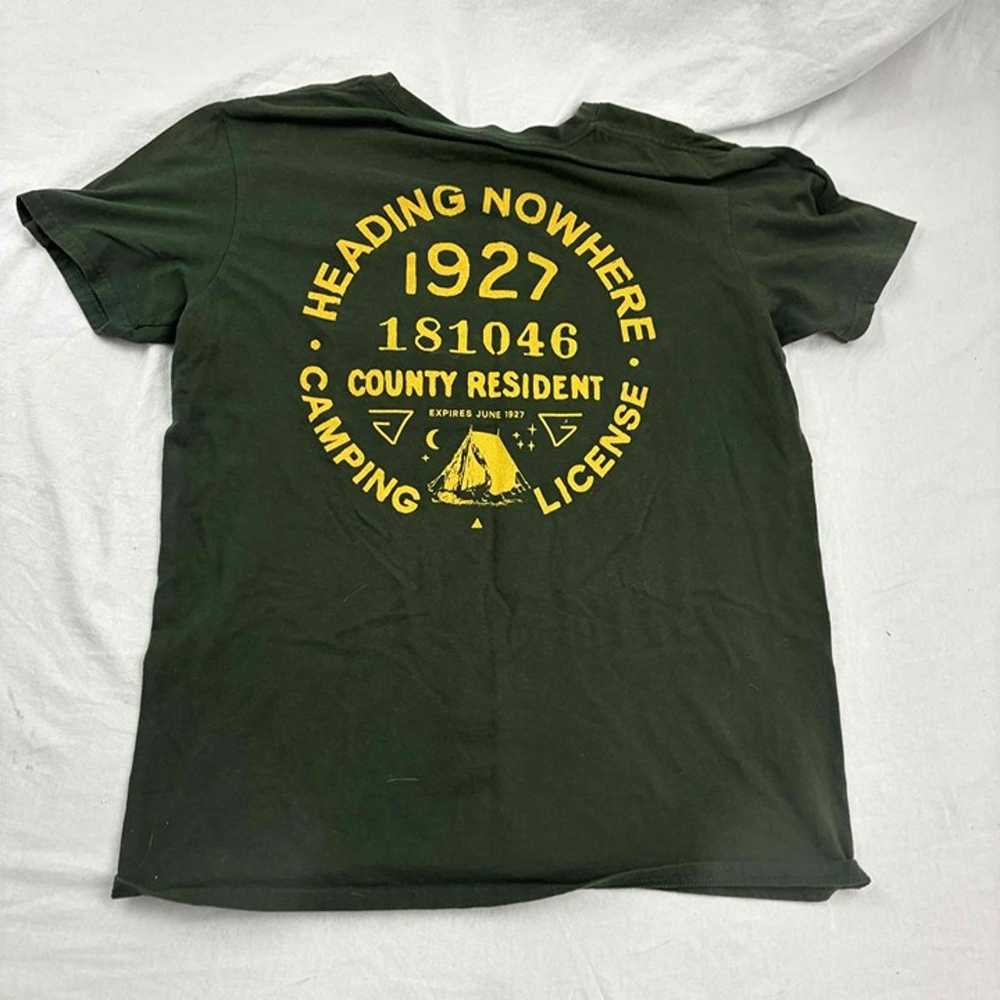 Dravus Mens Heading Nowhere Camping T-Shirt Green… - image 3