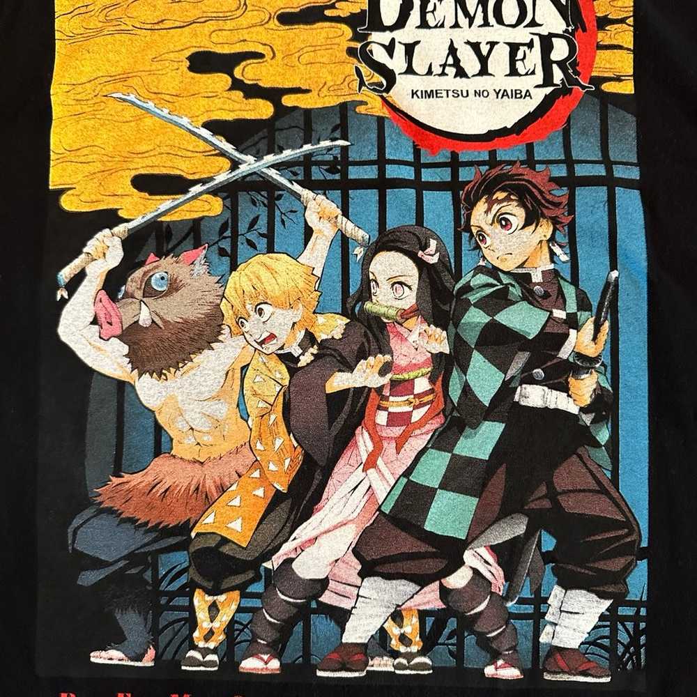 Demon Slayer Kimetsu No Yaiba Black T-Shirt size … - image 4