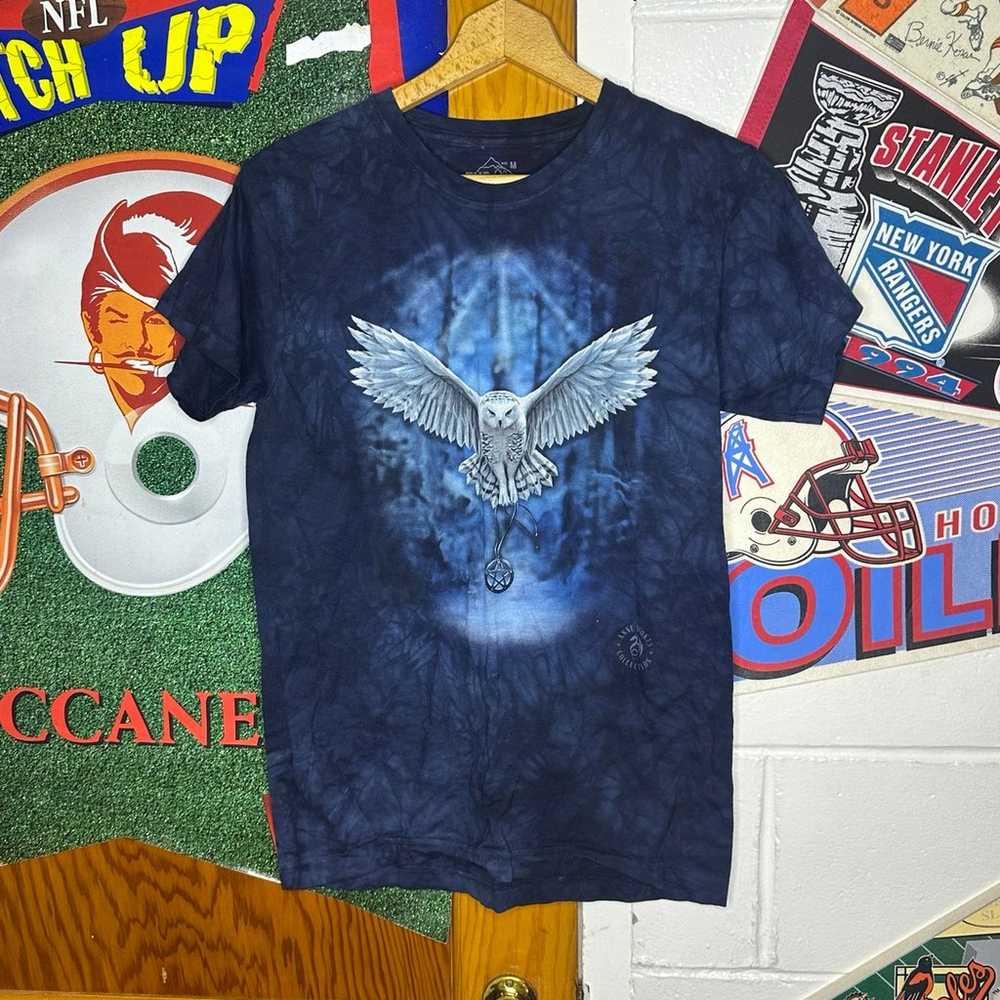 Y2K The Mountain Flying Owl Tie Dye T-Shirt Size … - image 1