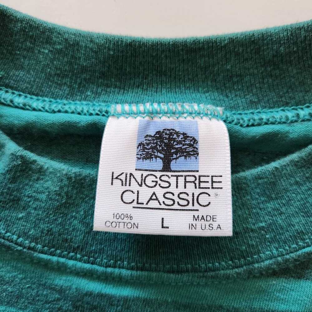 Single-Stitch Vintage 90s Kingstree Classic Teal … - image 4