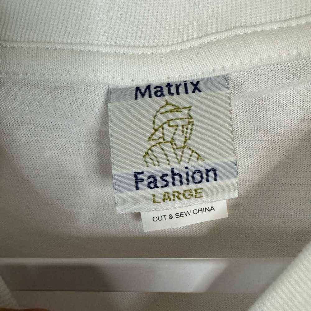 Matrix Fashion White Short Sleeve T-Shirt Size La… - image 4