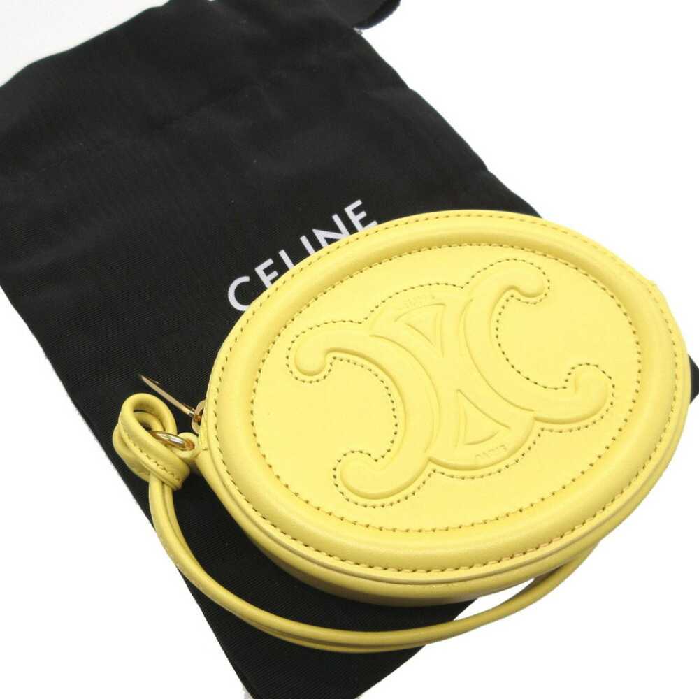 Celine Celine Triomphe 10I483 Leather Yellow Coin… - image 2