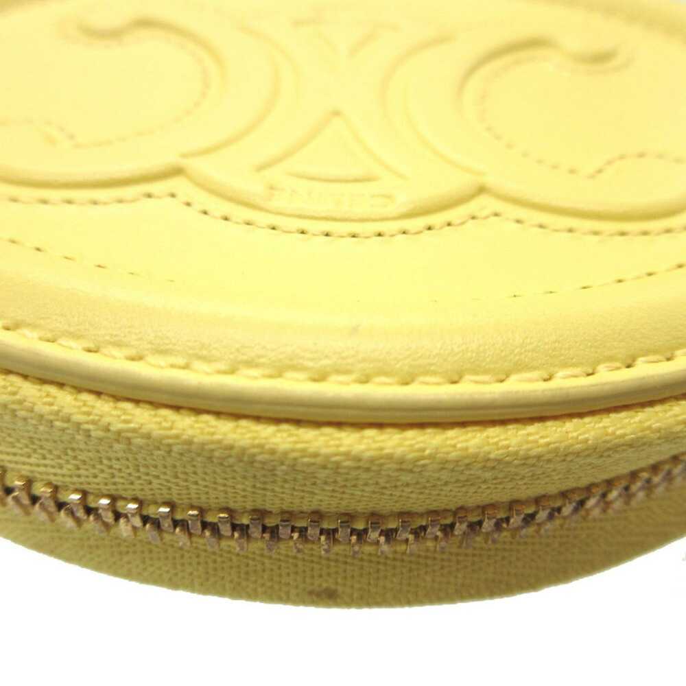 Celine Celine Triomphe 10I483 Leather Yellow Coin… - image 4