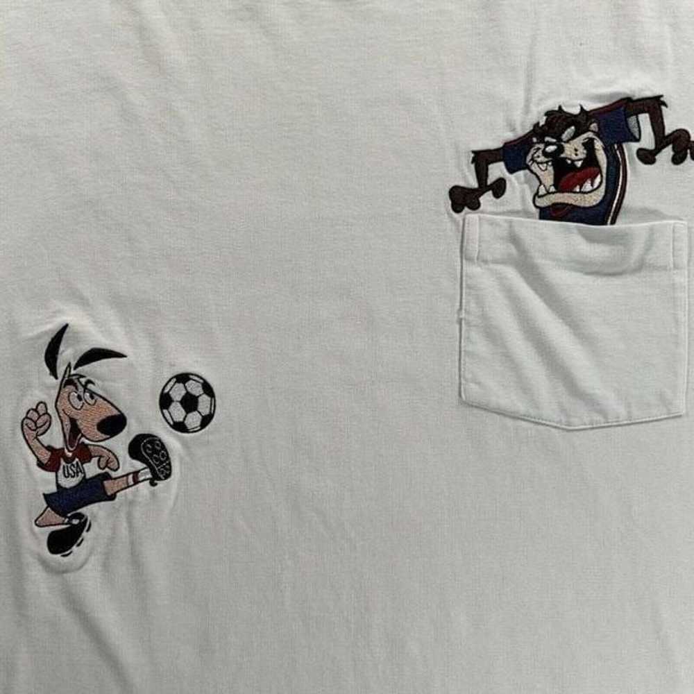Vintage 1994 World Cup Looney Tunes Soccer T-Shir… - image 5