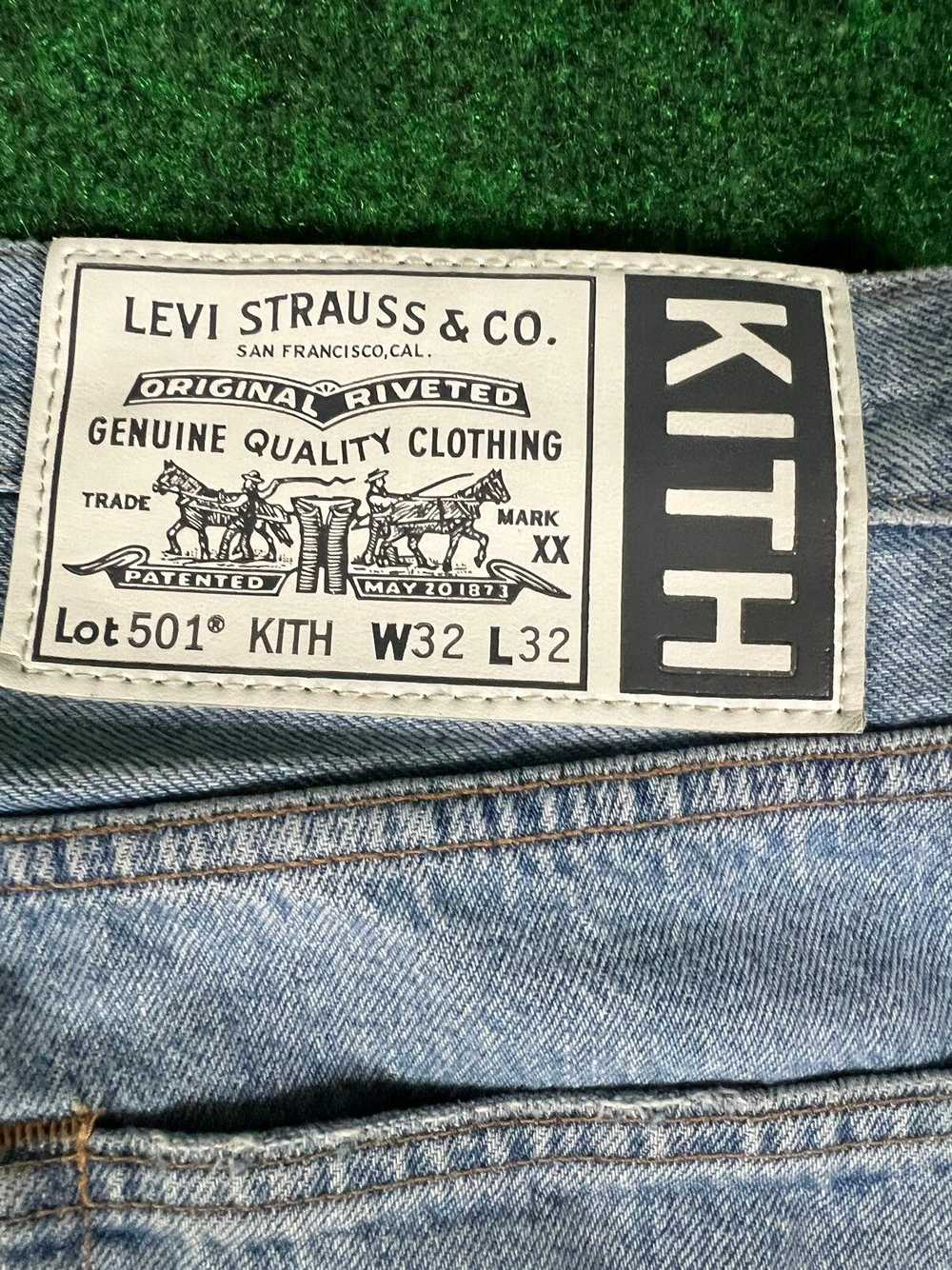Kith × Levi's Kith x Levi's 501 Jeans Thrashed Bl… - image 4