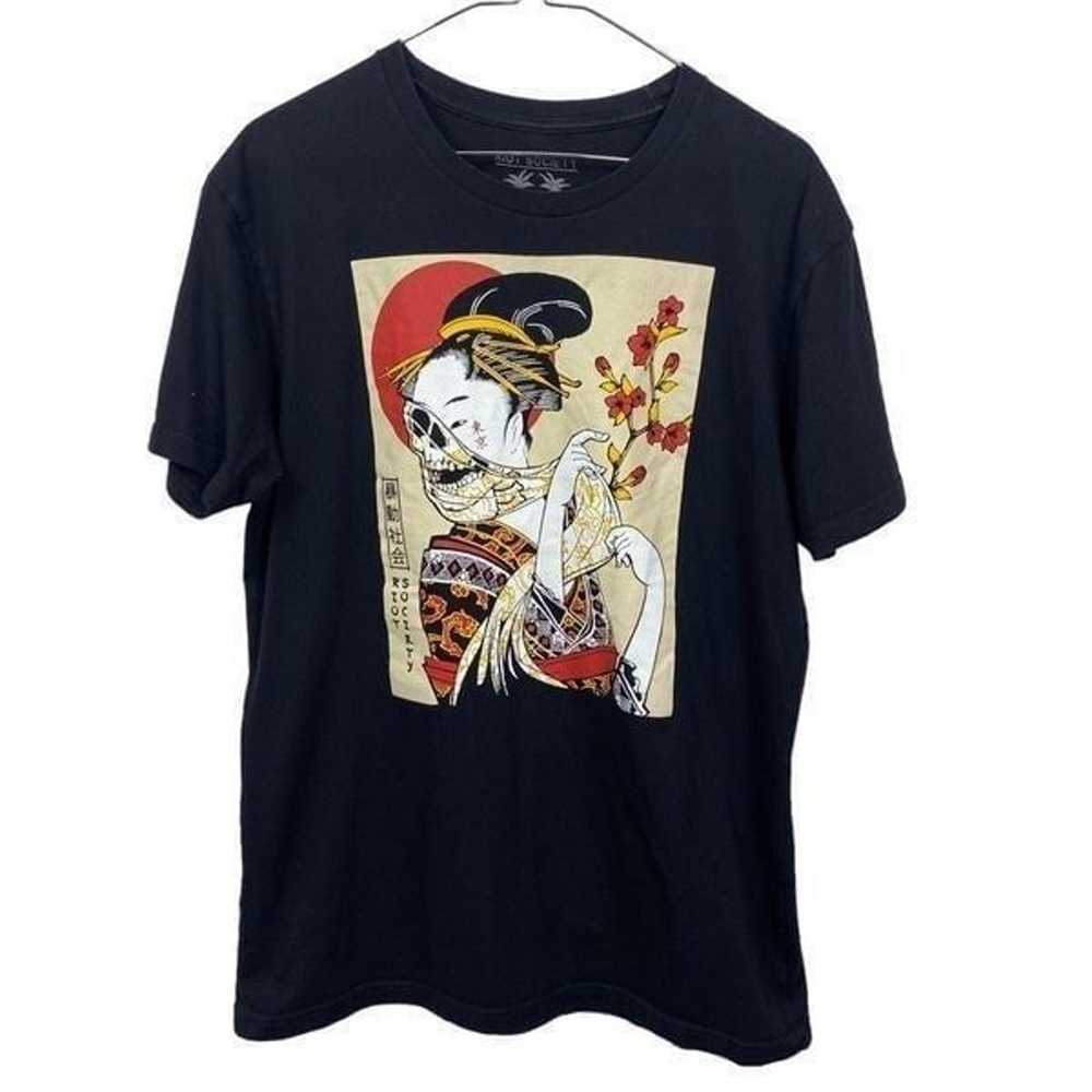 Riot Society Men Sz medium T Shirt Black Japan Zo… - image 1