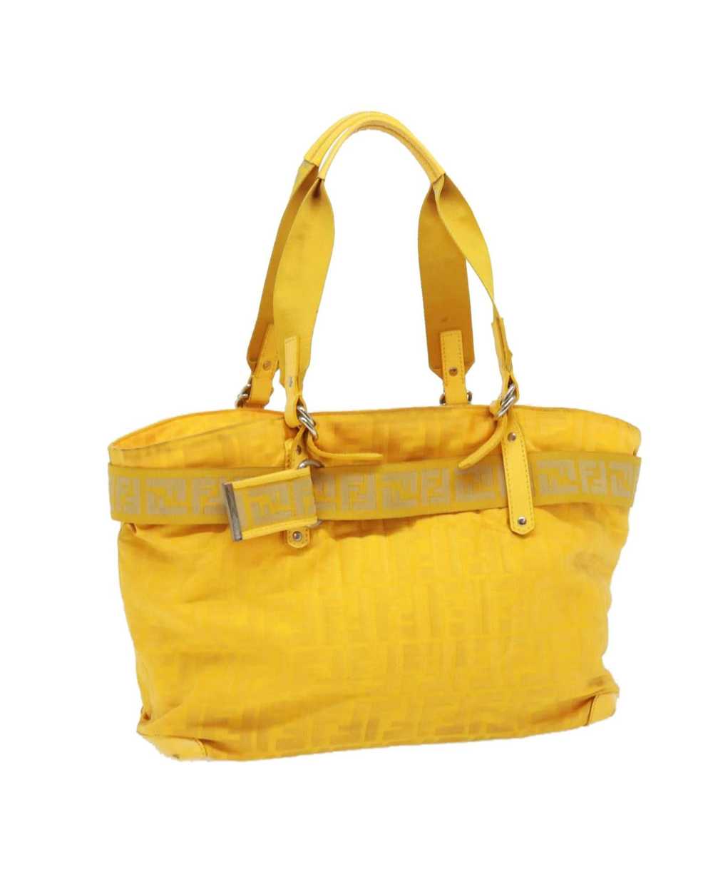 Fendi Zucca Canvas Tote Bag Nylon Yellow - image 1