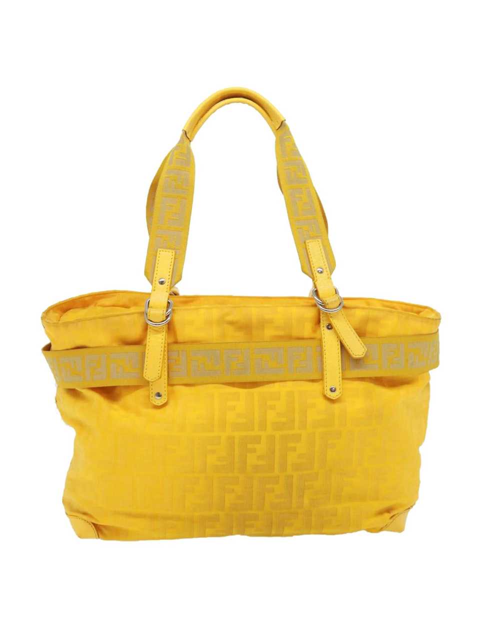 Fendi Zucca Canvas Tote Bag Nylon Yellow - image 2