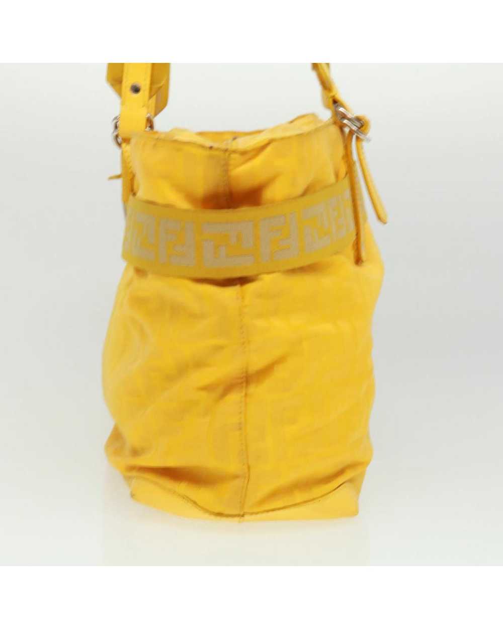 Fendi Zucca Canvas Tote Bag Nylon Yellow - image 3