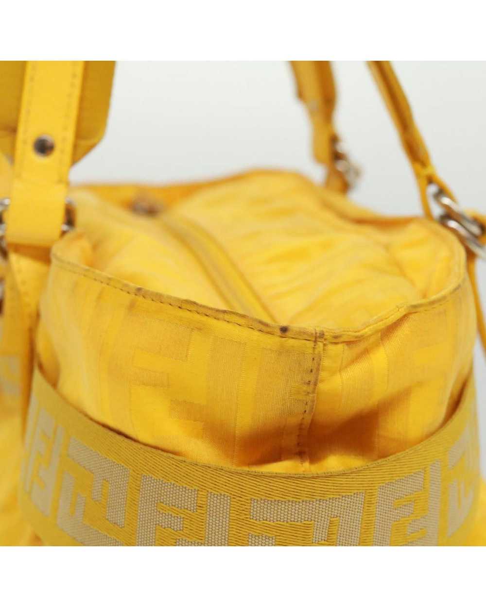 Fendi Zucca Canvas Tote Bag Nylon Yellow - image 5