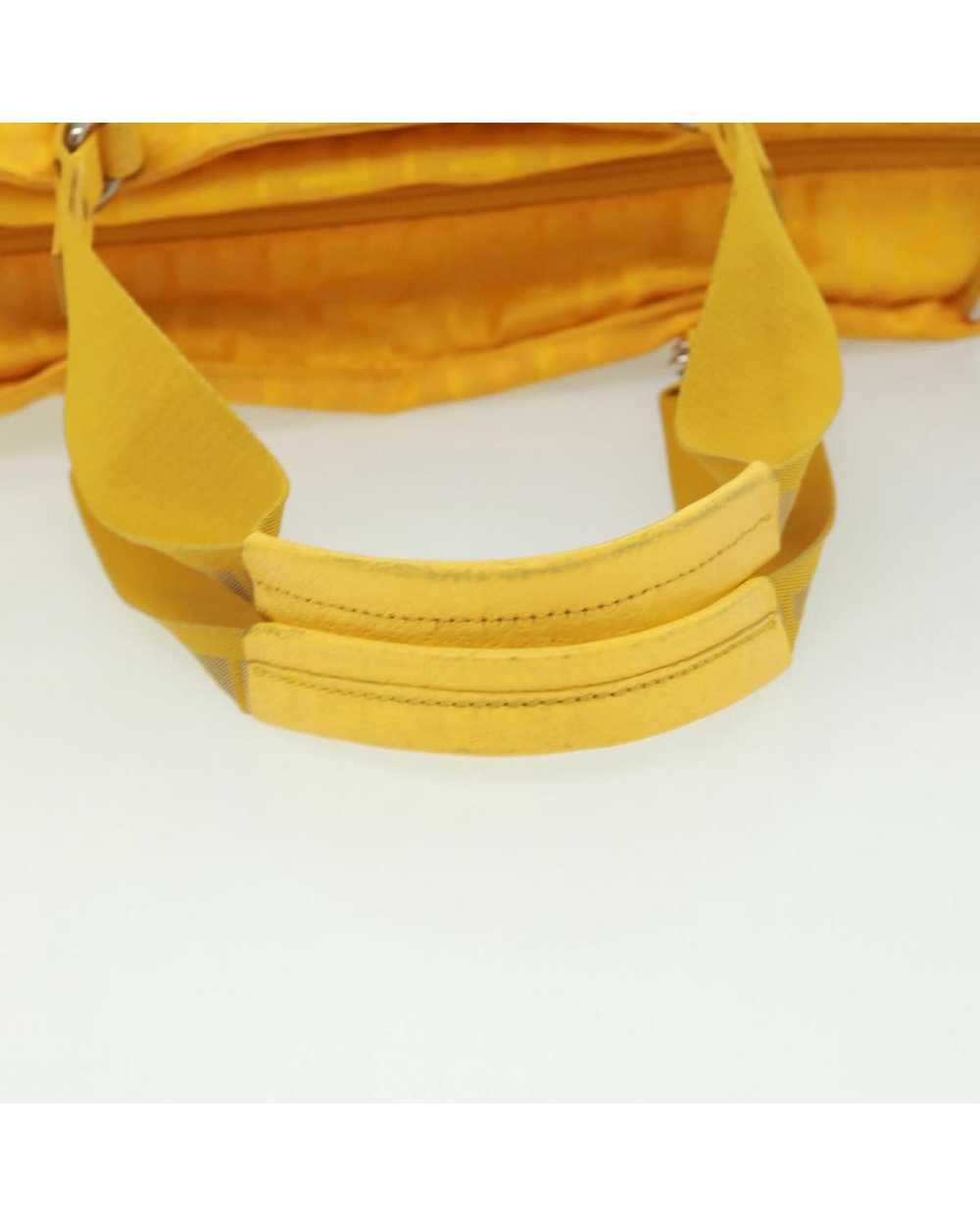 Fendi Zucca Canvas Tote Bag Nylon Yellow - image 8