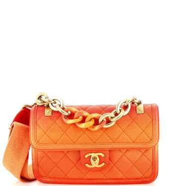 CHANEL Sunset On The Sea Flap Bag Quilted Caviar … - image 1